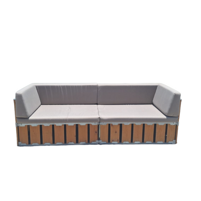 The Lounge Crate Taupe 4 Seater Natural Wood Desert River Rentals