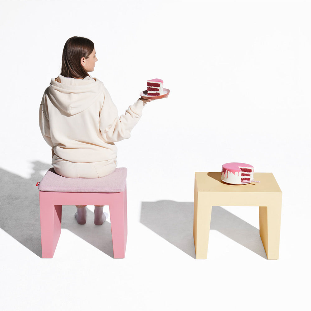 Concrete seat pink Desert River Rentals