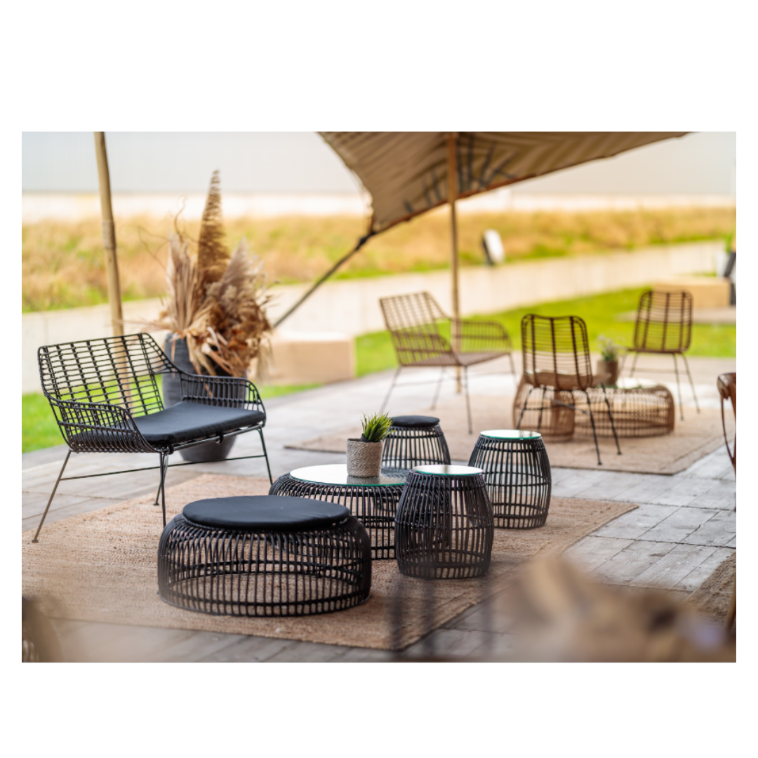 Palm Springs Side Table - Black Desert River Rentals