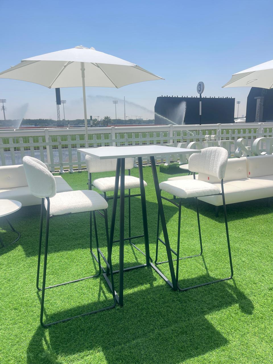 Ted Bar Stool White Desert River Rentals