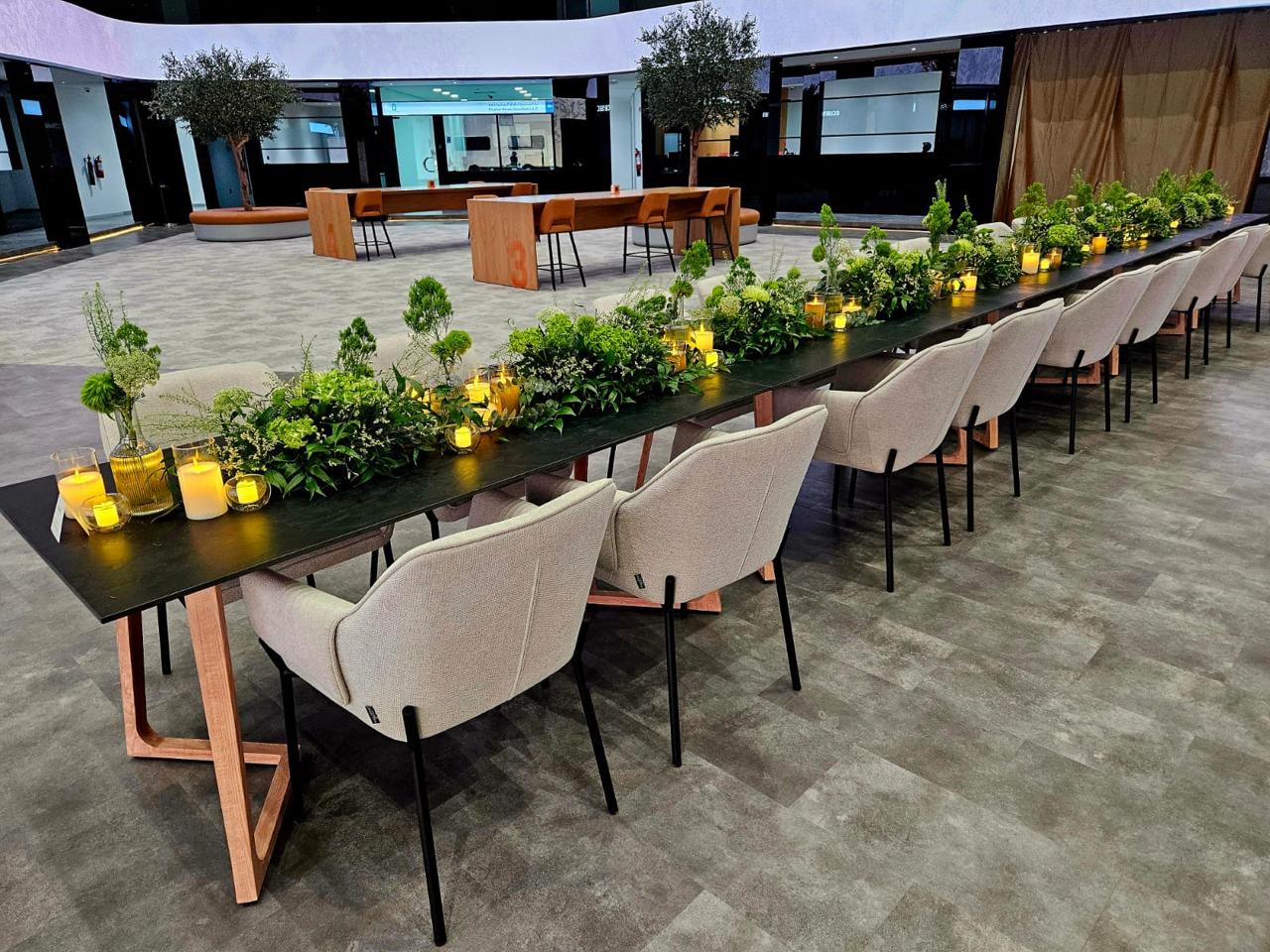 Wings Dining Table (6-Seater/ Lava Black) Desert River Rentals