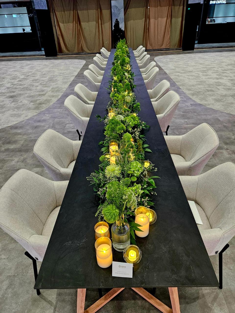 Wings Dining Table (6-Seater/ Lava Black) Desert River Rentals