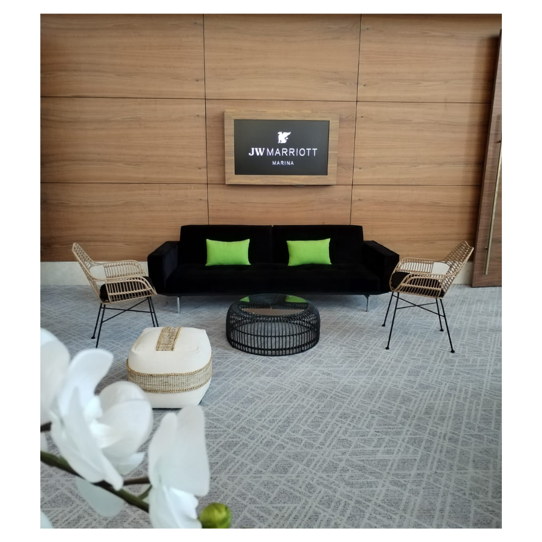 Enigma Sofa with Arm Rest Black Velvet Desert River Rentals